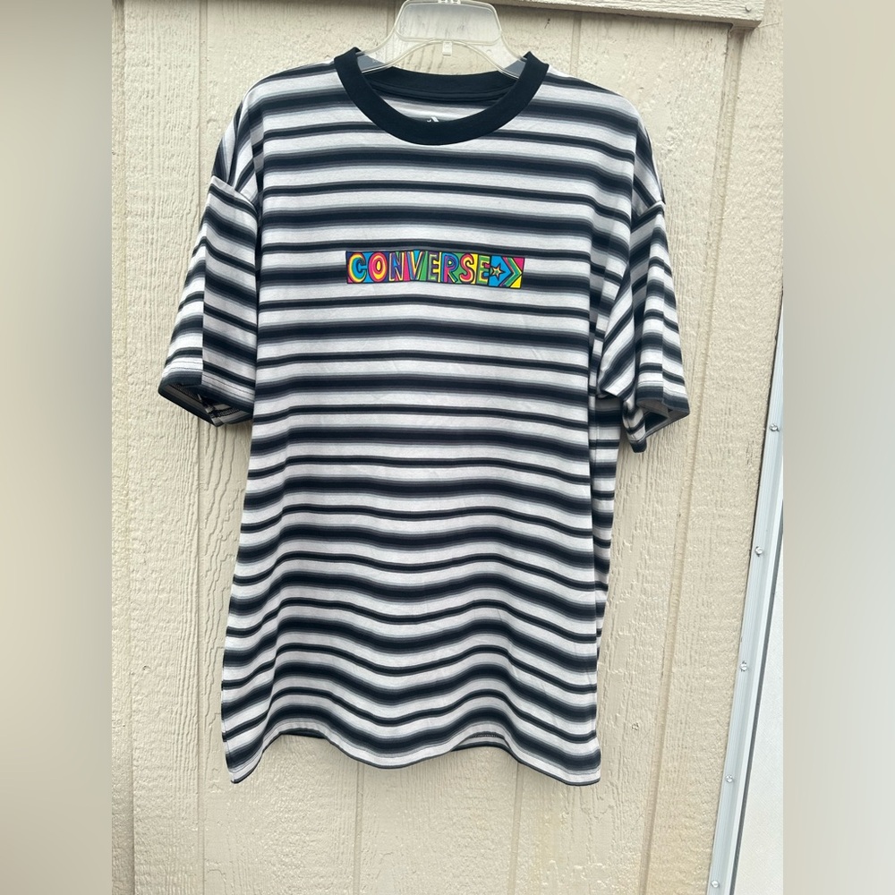 Vintage Style Converse Short Sleeve T Shirt Converse Spell Out Small Logo Sz M - Picture 2 of 8